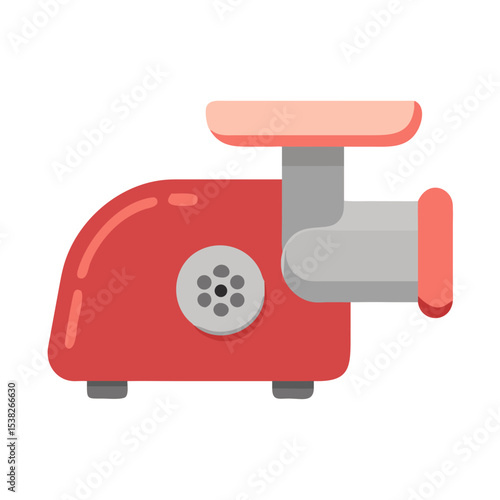 Vector illustration of meat grinder, isolated on white background
