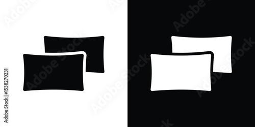 Pillow icon vector design template elegant style