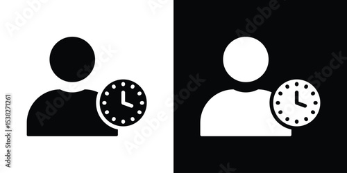 User time icon vector design template elegant style