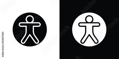 Universal access icon vector design template elegant style