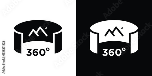 Tour virtual icon vector design template elegant style