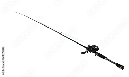 Cuadro en lienzo Fishing rod with transparent background, ready for your next catch