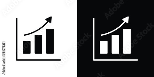 Stats icon vector design template elegant style