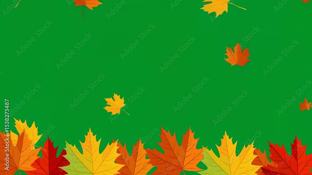 custom made wallpaper toronto digitalAutumn Leaves Fall-Green Screen Animated Background