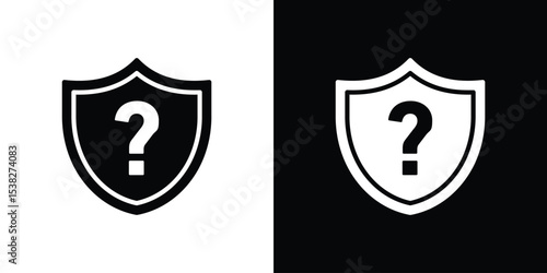 Shield interrogation icon vector design template elegant style