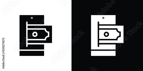 Send money smartphone icon