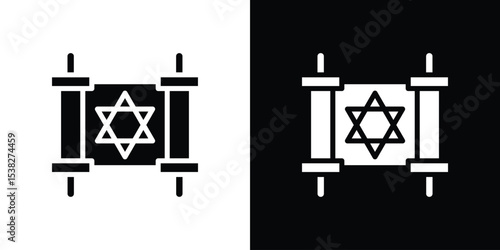 Scroll Torah icon vector design template elegant style