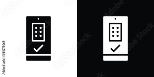 Reservation smartphone icon vector design template elegant style