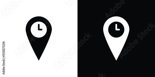 Real time location icon vector design template elegant style