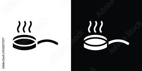 Pan frying icon vector design template elegant style