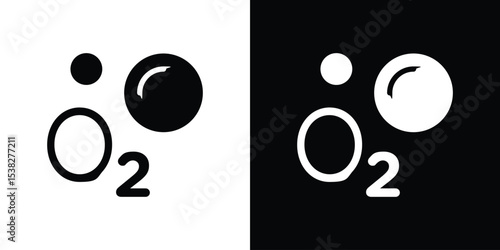 Oxygen O2 icon vector design template elegant style