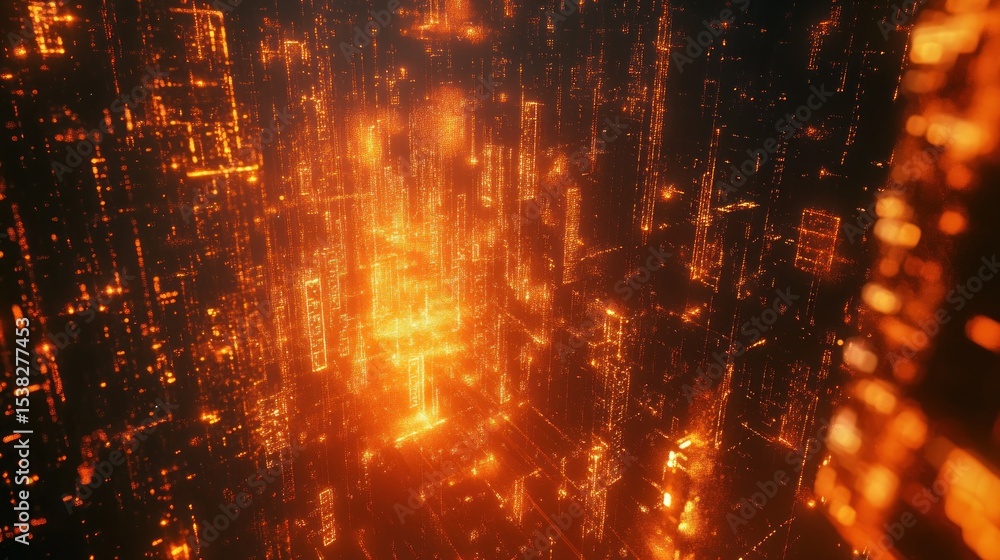 Obraz premium Abstract digital city