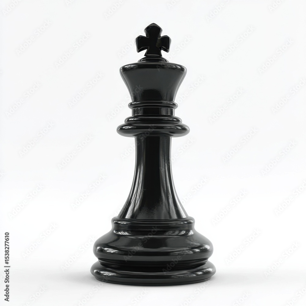 Black Chess King Piece on White Background, Symbolizing Strategic Leadership and Corporate Governance in Business and Finance : Generative AI Black Chess King Piece on White Background, Symbolizing Strategic Leadership and Corporate Governance in Business and Finance : Generative AI
