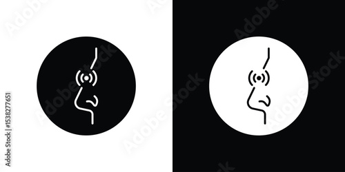 Nose pain icon vector design template elegant style