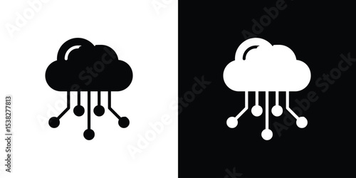 Network cloud icon vector design template elegant style