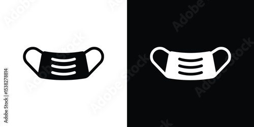 Mask face icon vector design template elegant style