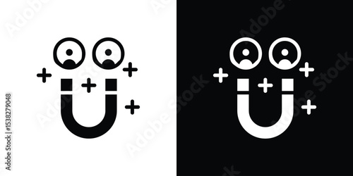 Magnet user icon vector design template elegant style