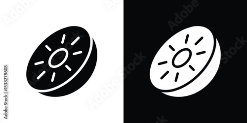 Kiwi icon vector design template elegant style