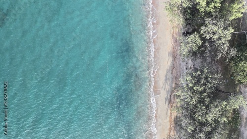 Tropical Australian beach drone aerial view