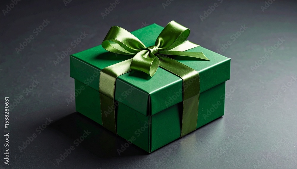 Obraz premium green gift box