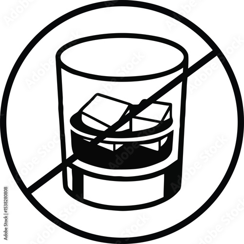 Alcohol Free Zero Alcohol Icon