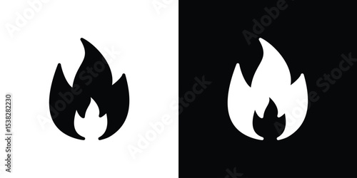 Flame icon vector design template elegant style