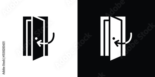 Door closed icon vector design template elegant style
