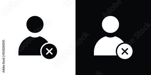 Delete user icon vector design template elegant style