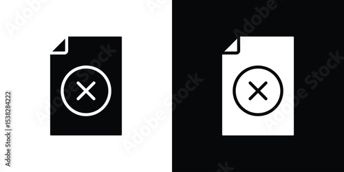 Delete Document icon vector design template elegant style