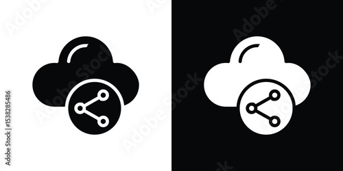 Cloud share icon vector design template elegant style