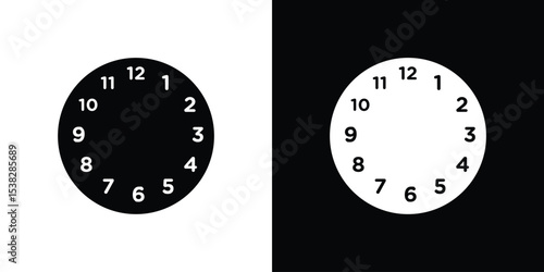 Clock face icon vector design template elegant style