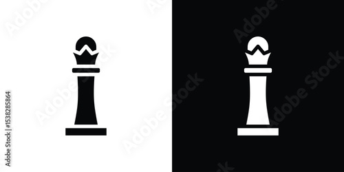 Chess queen icon vector design template elegant style