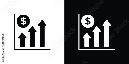 Chat arrow grow icon vector design template elegant style