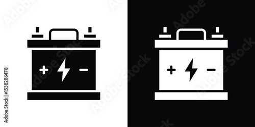 Car battery icon vector design template elegant style