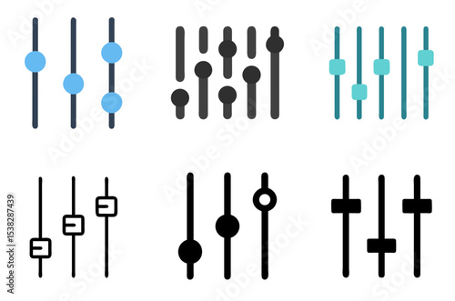 Equalizer Icon Audio Sound Control Adjust Level Pack