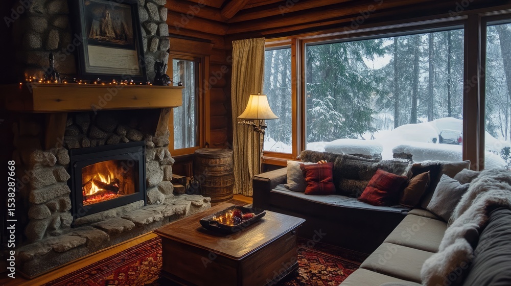 Cozy interior featuring gas log fireplace Cozy interior featuring gas log fireplace
