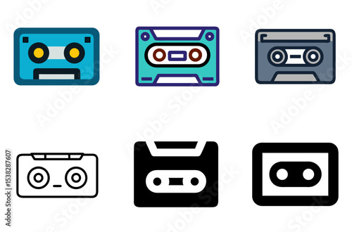 Cassette Icon Audio Music Retro Tape Record Pack