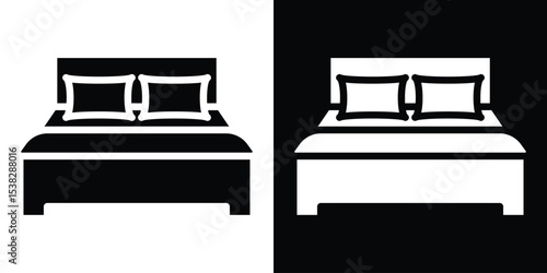 Bed icon vector design template elegant style