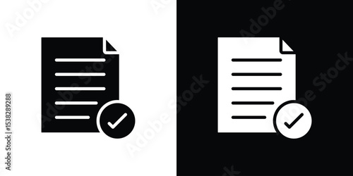 Accept document icon vector design template elegant style