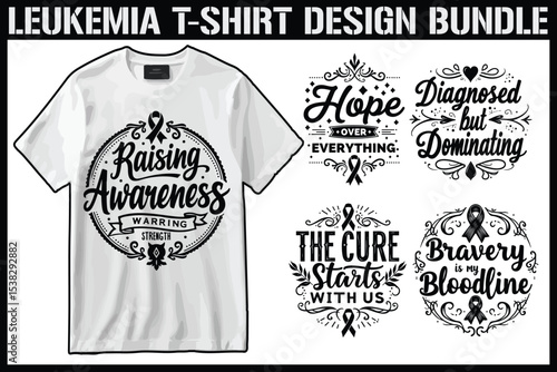 Leukemia Awareness T-Shirt Design Bundle