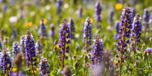 Rustic Meadow Blooms: Veronica austriaca in Summer Sunlight