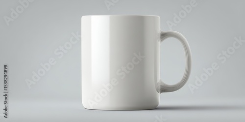 A white coffee mug mockup banner