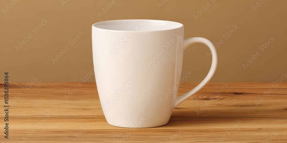 A white coffee mug mockup banner A white coffee mug mockup banner