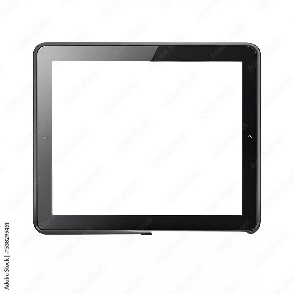 Black tablet computer isolated on transparent background Black tablet computer isolated on transparent background