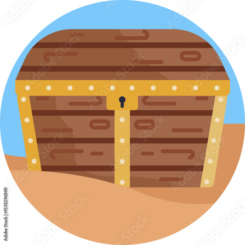 Locked pirate chest used to store stolen riches and valuables.