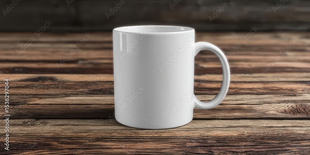 A white coffee mug mockup banner A white coffee mug mockup banner