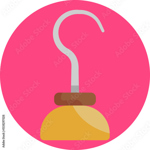 A pirate’s metal hook replacing a missing hand.