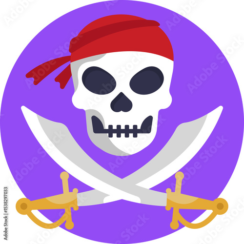 A skull and crossbones symbol warning of deadly hazards or threats.