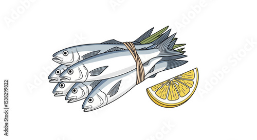 Fresh Sardines with Lemon, Seafood Delicacy