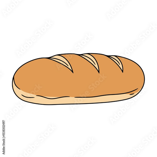Loaf of Bread - Hand-Drawn Illustration